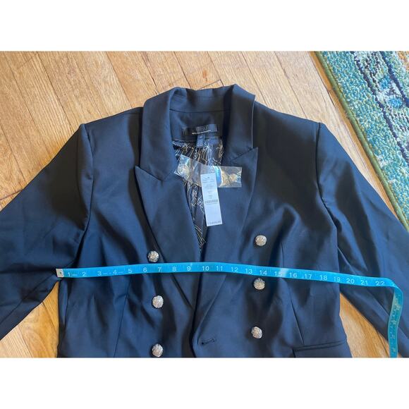 NWT White House Black Market Studio Blazer Black Size 12 - Picture 5 of 9
